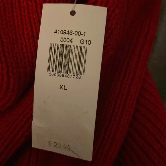 NWT Old Navy sleeveless red sweater with V neck women size XL - Picture 6 of 6